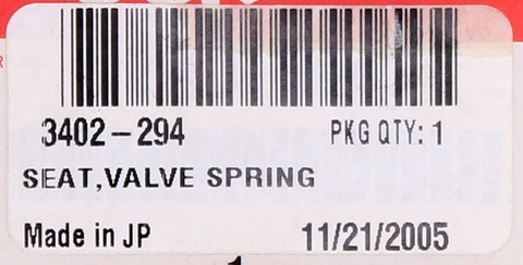 Suzuki Valve Spring Seat Part Number - 3402-294