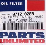 Parts Unlimited Oil Filter PN 0712-0285