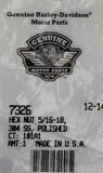 Genuine Harley-Davidson Hex Nut 5/16-18, 304 SS, Polished Part Number - 7326