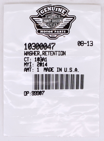 Genuine Harley-Davidson Retention Washer Part Number - 10300047