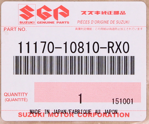 Genuine Suzuki Gasket Set Part Number - 11170-10810-RX0