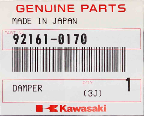 Genuine Kawasaki Damper Part Number - 92161-0170