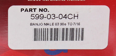 Universal Banjo Adapter, Chrome Part Number - 599-03-04CH For Harley-Davidson