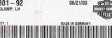 Genuine Harley-Davidson Left Hand Headlamp Assembly PN 67801-92