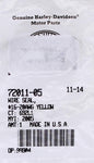 Genuine Harley-Davidson Yellow Wire Seal Part Number - 72011-05