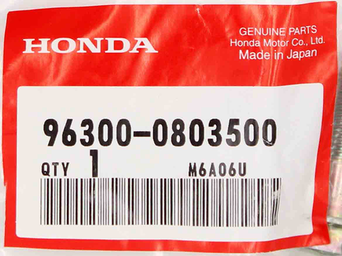 Honda Handlebar Clamp Flange Bolt Part Number - 96300-0803500