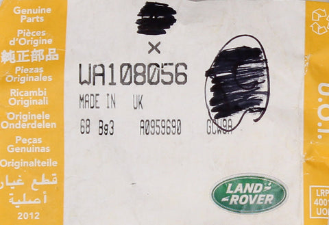 Land Rover Washer (Pack Of 5) Part Number - Wa108056