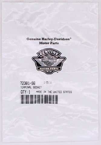 Genuine Harley-Davidson Terminal Socket Part Number - 72381-98