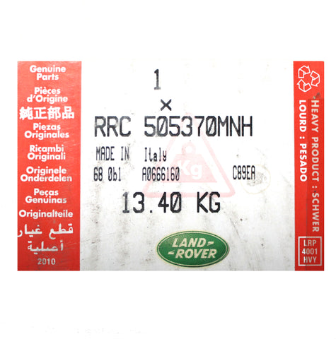 Genuine Land Rover Alloy Wheel Part Number - RRC505370MNH