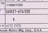 Kawasaki KA GASKET,GENERATOR COV PN 11060-1729