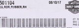 Genuine Harley-Davidson Right Rubber Foot Peg Part Number - 50501104