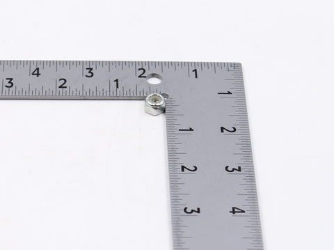 Hex Lock Nut (Silver W/ White) Part Number - 7626W For Harley-Davidson