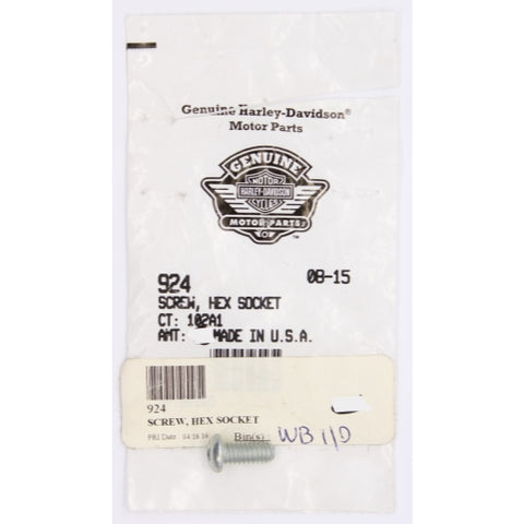 Harley-Davidson Hex Socket Screw Part Number - 924