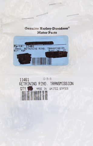 Genuine Harley-Davidson Retaining Ring Part Number - 11461