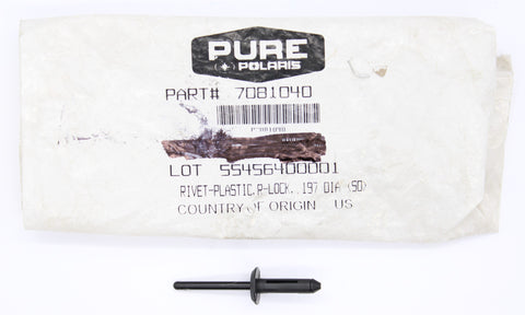POLARIS, BLACK PLASTIC RIVET, PN 7081040