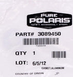Genuine Polaris Aluminum Gasket Part Number - 3089450