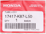 Genuine Honda Tube Assembly Part Number - 17417-K87-L50