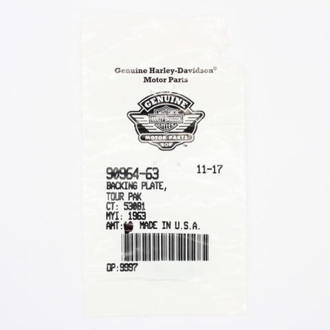 Genuine Harley-Davidson Backing Plate Part Number - 90964-63