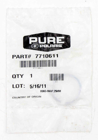 Genuine Polaris Snap Ring Part Number - 7710611