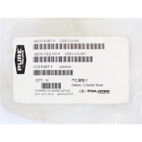Polaris Cylinder Head Gasket PN 0450004