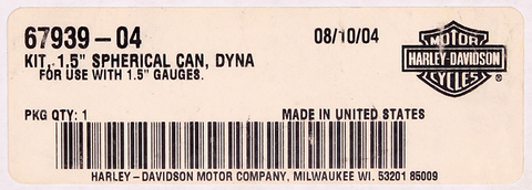 Harley-Davidson Spherical Can Kit 1.5" Part Number - 67939-04