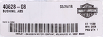 Genuine Harley-Davidson Bushing Part Number - 40628-08