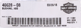 Genuine Harley-Davidson Bushing Part Number - 40628-08