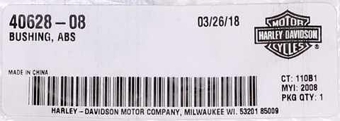 Genuine Harley-Davidson Bushing Part Number - 40628-08