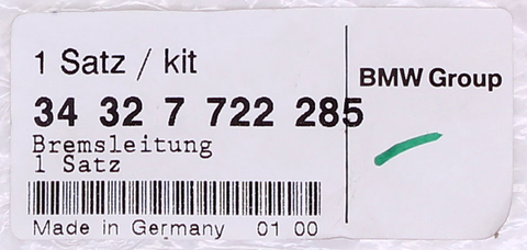 Genuine BMW Repair Kit for Front Brake Lines Part Number - 34327722285