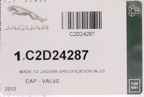 Genuine Jaguar Valve Cap Part Number - C2D24287