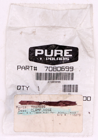 Genuine Polaris Hose Clamp Part Number - 7080699