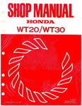 Honda WT20 WT30 Shop Manual Part Number - 61YB100
