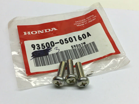 QTY 3 NEW OEM HONDA CL450 CR250 CT70 CT90 CX500 GL1000 CA77 SCREW 93500-05016-0A