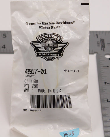 Genuine Harley-Davidson Gasket PN 43917-01 (Pack of 1)