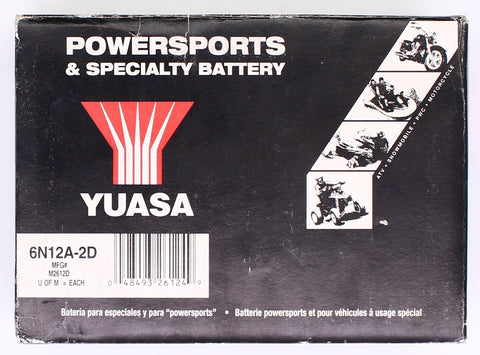 Yuasa Powersports and Specialty Battery PN 6N12A-2D