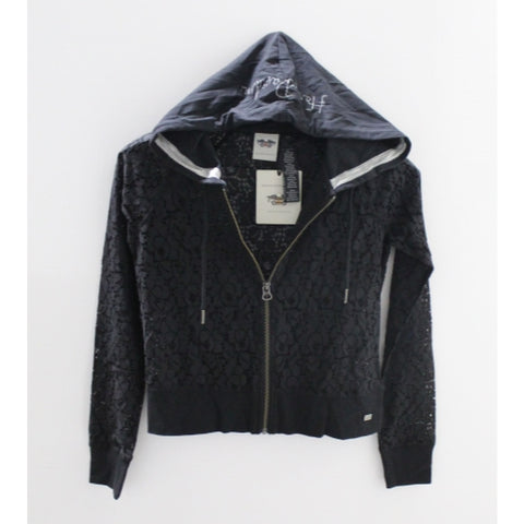 Harley-Davidson Contrasting Lace Zippered Hoodie Size XS 96080-17VW/002S
