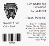 Parts Unlimited/Drag Specialties Extensions S-Bag14-Rg Blk PN 35011113