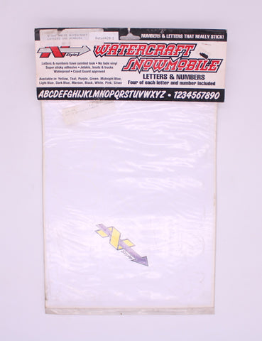 N-Style Watercraft White Vinyl Letter and Number Sheet PN 309004