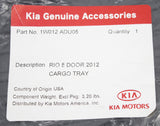 Kia Genuine Accerssories Cargo Tray Rio-Door PN 1W012-ADU05