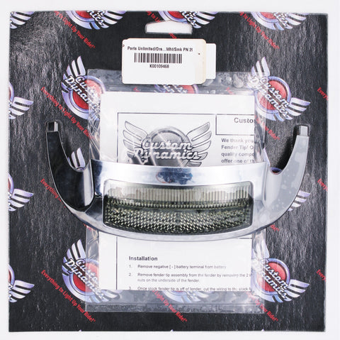 Parts Unlimited/Drag Specialties Tip Fender Wht/Smk PN 20401625