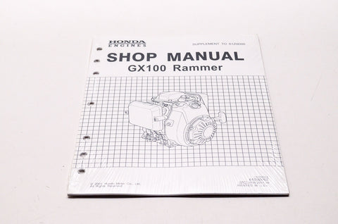 Honda Engines Shop Manual GX100 Part Number - 61Z0D00