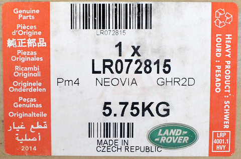 Genuine Land Rover Headlamp Assembly Part Number - LR072815