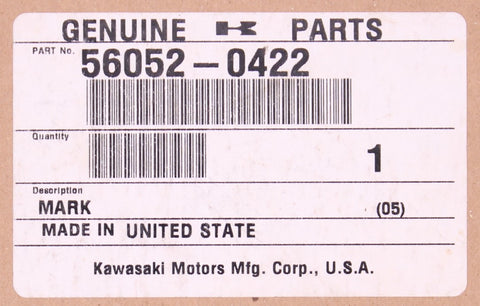 Kawasaki Mark, RR Fender, 360 K-EBC Part Number - 56052-0422