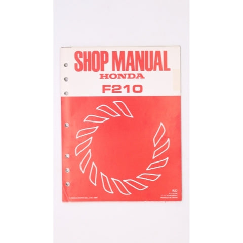 Genuine Honda F210 Shop Manual Part Number - 6173700