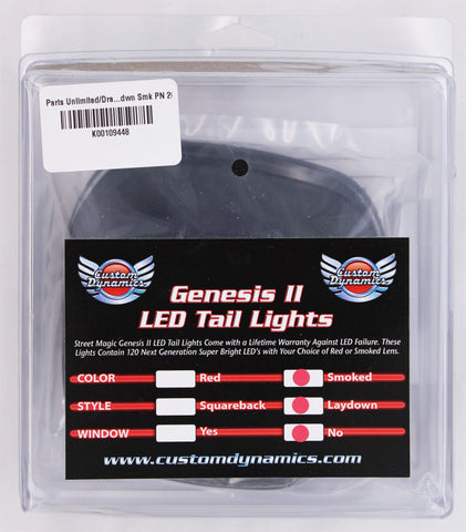 Parts Unlimited/Drag Specialties Taillight Led Ldwn Smk PN 20100757