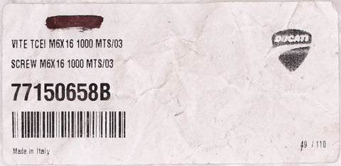 Ducati Screw (Pack Of 4) Part Number - 77150658B