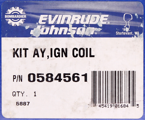 OMC Evinrude Johnson Ignition Coil PN 584561
