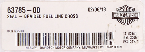 Harley-Davidson Braided Fuel Line Seal Part Number - 63785-00