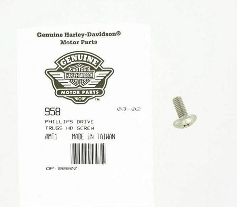 Genuine Harley-Davidson Phillips Drive Truss Head Screw Part Number - 958