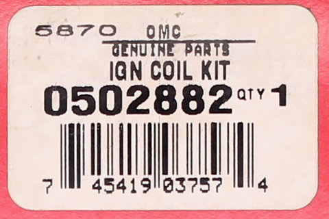OMC Ignition Coil Part Number - 502882